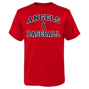 Youth Red Los Angeles Angels Heart & Soul T-Shirt