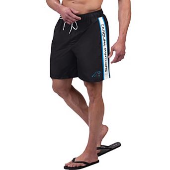 Men's G-III Sports by Carl Banks Black Carolina Panthers Streamline Volley Swim Shorts