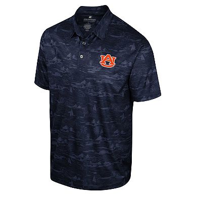 Men's Colosseum Navy Auburn Tigers Daly Print Polo