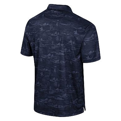 Men's Colosseum Navy Auburn Tigers Daly Print Polo