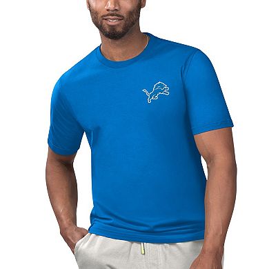 Men's Margaritaville Blue Detroit Lions Licensed to Chill T-Shirt