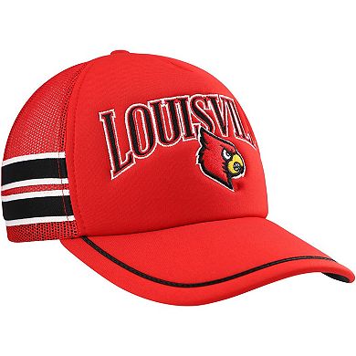 Men's '47 Red Louisville Cardinals Sideband Trucker Adjustable Hat