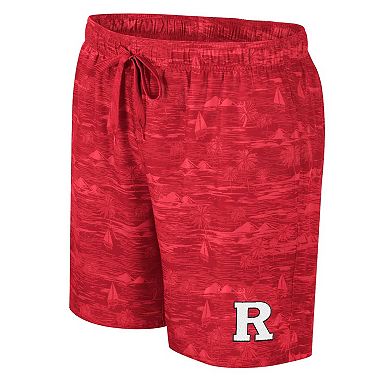 Men's Colosseum Scarlet Rutgers Scarlet Knights Ozark Swim Shorts