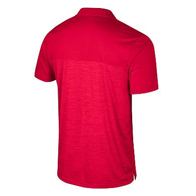 Men's Colosseum Red NC State Wolfpack Langmore Polo