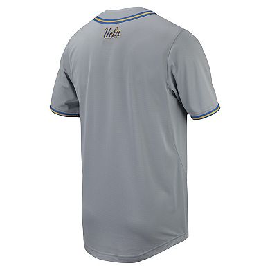 Men's Nike Gray UCLA Bruins Replica Full-Button Baseball Jersey