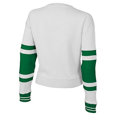 Women's Stadium Essentials White Boston Celtics Scrimmage Cropped Pullover Sweatshirt