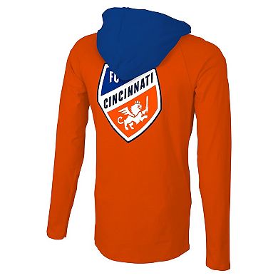 Men's Stadium Essentials Orange FC Cincinnati Tradition Raglan Hoodie Long Sleeve T-Shirt