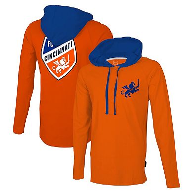 Men's Stadium Essentials Orange FC Cincinnati Tradition Raglan Hoodie Long Sleeve T-Shirt