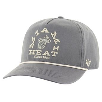 Men's '47 Charcoal Miami Heat Canyon Ranchero Hitch Adjustable Hat