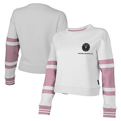 Women's Stadium Essentials White Inter Miami CF Scrimmage Crop Top Sweatshirt
