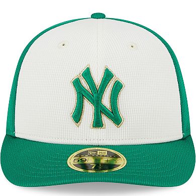 Men's New Era White/Green New York Yankees 2024 St. Patrick's Day Low Profile 59FIFTY Fitted Hat