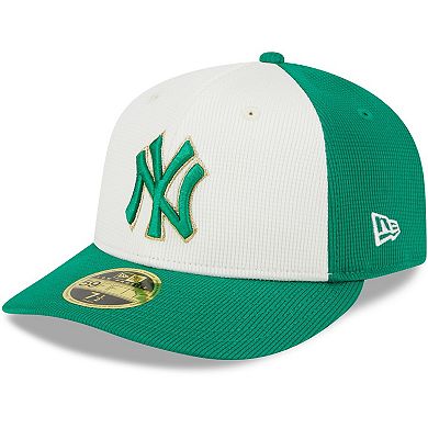 Men's New Era White/Green New York Yankees 2024 St. Patrick's Day Low Profile 59FIFTY Fitted Hat