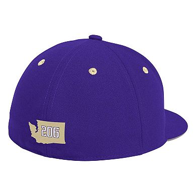 Men's adidas Purple Washington Huskies On-Field Baseball Fitted Hat