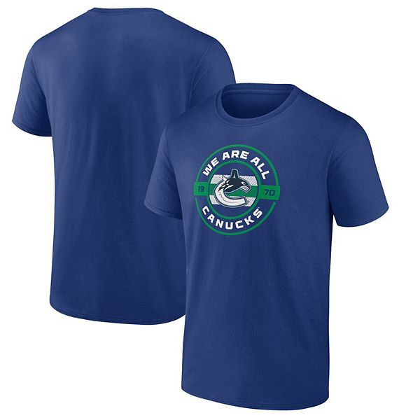 Men s Fanatics Branded Blue Vancouver Canucks Local T Shirt