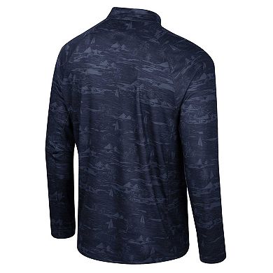 Men's Colosseum Navy Auburn Tigers Carson Raglan Quarter-Zip Jacket