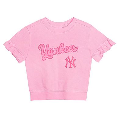 Girls Toddler Fanatics Branded Pink New York Yankees Dugout Cute T-Shirt & Shorts Set