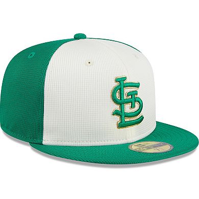 Men's New Era White/Green St. Louis Cardinals 2024 St. Patrick's Day 59FIFTY Fitted Hat