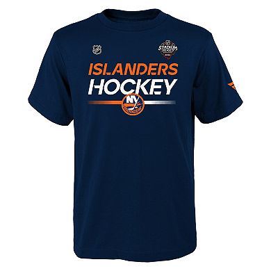 Youth Navy New York Islanders 2024 NHL Stadium Series Locker Room T-Shirt