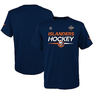 Youth Navy New York Islanders 2024 NHL Stadium Series Locker Room T-Shirt