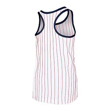 Girls Youth New Era White St. Louis Cardinals Pinstripe Tank Top