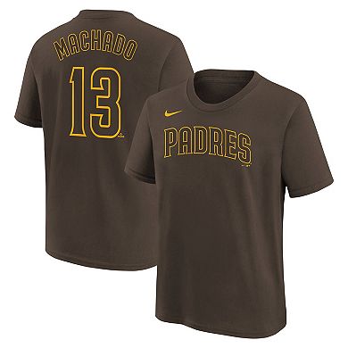 Youth Nike Manny Machado Brown San Diego Padres Home Player Name & Number T-Shirt