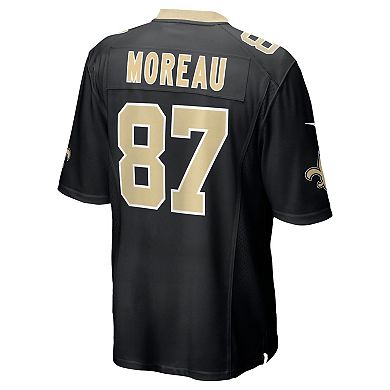 Men's Nike Foster Moreau Black New Orleans Saints Game Jersey