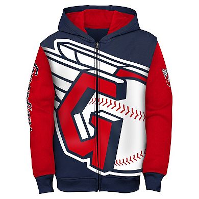 Toddler Navy Cleveland Guardians Postcard Full-Zip Hoodie