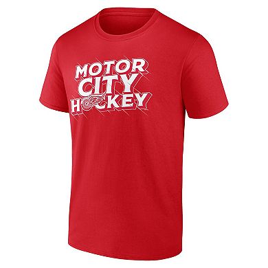 Men's Fanatics Branded Red Detroit Red Wings Local T-Shirt
