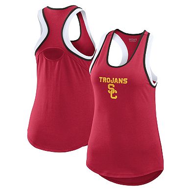 Women's WEAR by Erin Andrews Cardinal USC Trojans Open Hole Razorback Tank Top