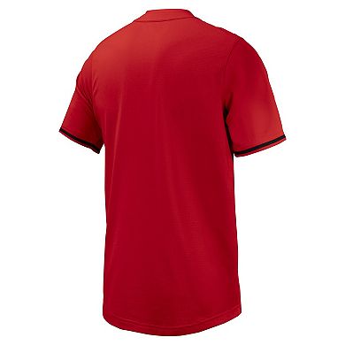 Men's Nike Red Georgia Bulldogs Replica Full-Button Baseball Jersey