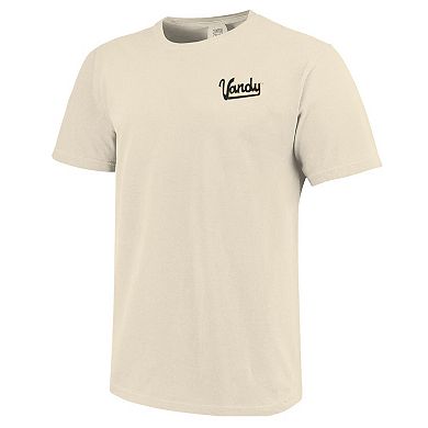 Men's Cream Vanderbilt Commodores Baseball Throwback Comfort Color T-Shirt