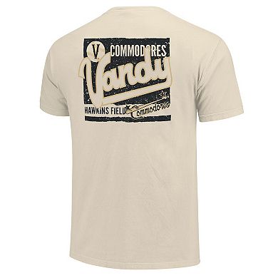 Men's Cream Vanderbilt Commodores Baseball Throwback Comfort Color T-Shirt