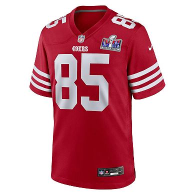 Men's Nike George Kittle Scarlet San Francisco 49ers Super Bowl LVIII Game Jersey