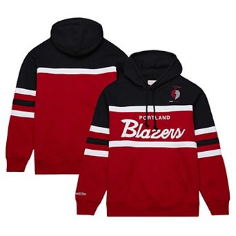 Men's Mitchell & Ness Red/Black Portland Trail Blazers Head Coach Pullover Hoodie