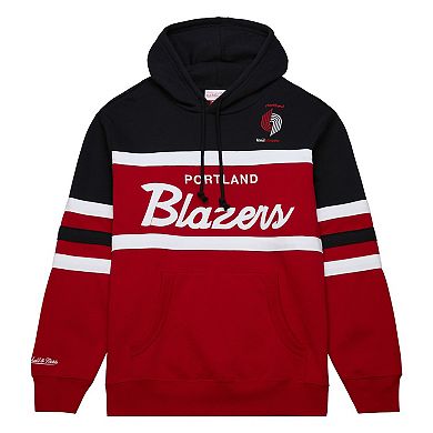 Men's Mitchell & Ness Red/Black Portland Trail Blazers Head Coach Pullover Hoodie