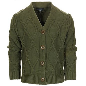 Gioberti Kid's Knitted V-neck Button Up Cardigan Sweater