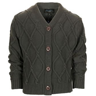Gioberti Boy's Knitted V-neck Button Up Cardigan Sweater