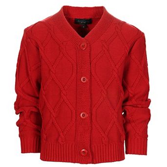 Gioberti Boy's Knitted V-neck Button Up Cardigan Sweater