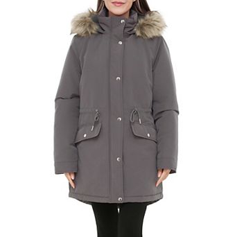 Women's Rokka&Rolla Faux-fur Lined Parka Jacket With Hood