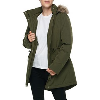 Women's Rokka&rolla Faux-fur Lined Parka Jacket With Hood