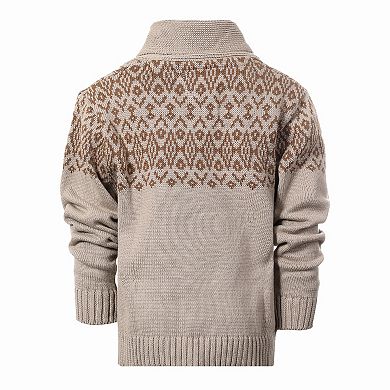 Gioberti Boy's 100% Cotton Pullover Knitted Sweater With Toggle Button Closure
