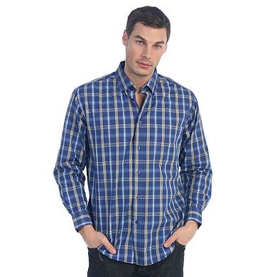 Gioberti Men's Long Sleeve Plaid Shirt