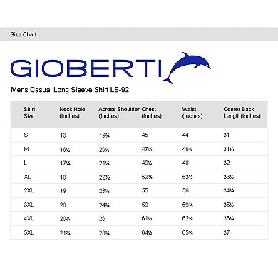 Gioberti Men's Long Sleeve Plaid Shirt