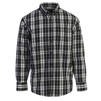 Gioberti Men's Long Sleeve Plaid Shirt