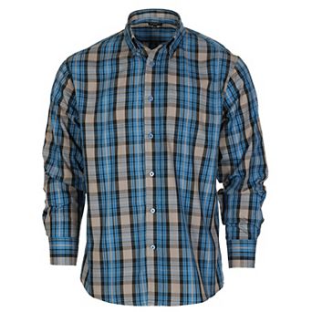 Gioberti Men's Long Sleeve Plaid Shirt