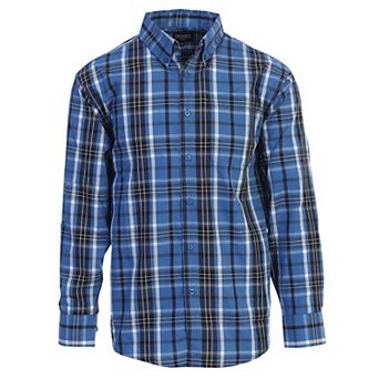 Gioberti Men's Long Sleeve Plaid Shirt