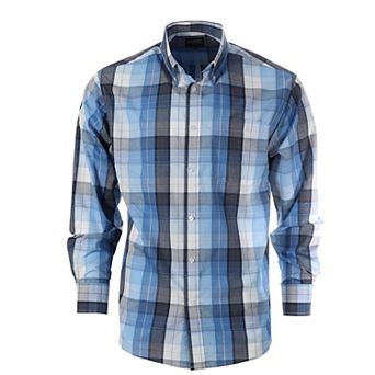 Gioberti Men's Long Sleeve Plaid Shirt
