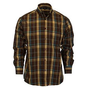 Gioberti Men's Long Sleeve Plaid Shirt