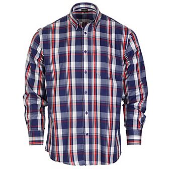 Gioberti Men's Long Sleeve Plaid Shirt