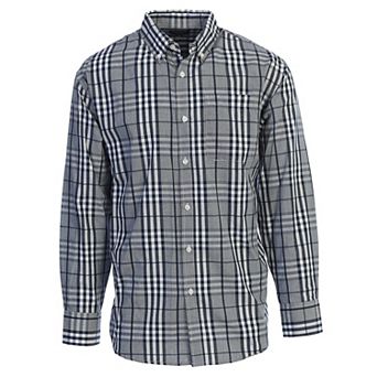 Gioberti Men's Long Sleeve Plaid Shirt